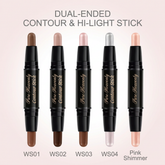 2-in-1 Highlighter & Contour Stick – Double-Ended Waterproof Cream Makeup