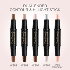 2-in-1 Highlighter & Contour Stick – Double-Ended Waterproof Cream Makeup